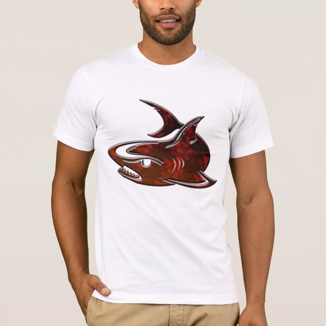 coola kärlek-hajar grafisk design haj t shirt (Framsida)