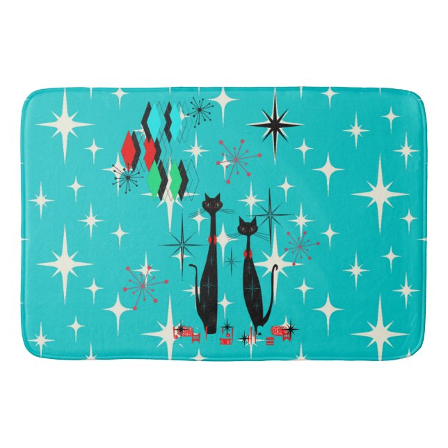 Coola Kat Mid Century Modern Atomic Era Bath Mat Badrumsmatta (Framsidan)