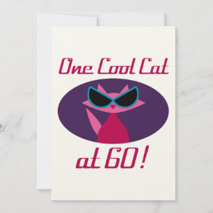 Coola Katt 60:e födelsedagen Kort