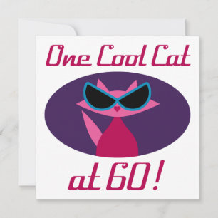 Coola Katt 60:e födelsedagen Kort