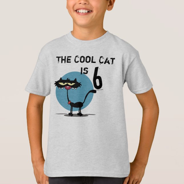 Coola Katt Anpassade Födelsedag T-shirt (Framsida)