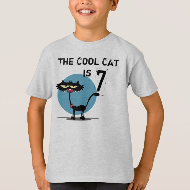 Coola Katt Anpassade Födelsedag T-shirt (Framsida)