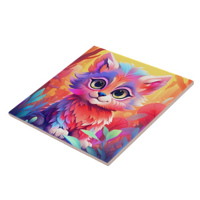Coola Katt-Behålla eller design Kakelplatta (Sidan)