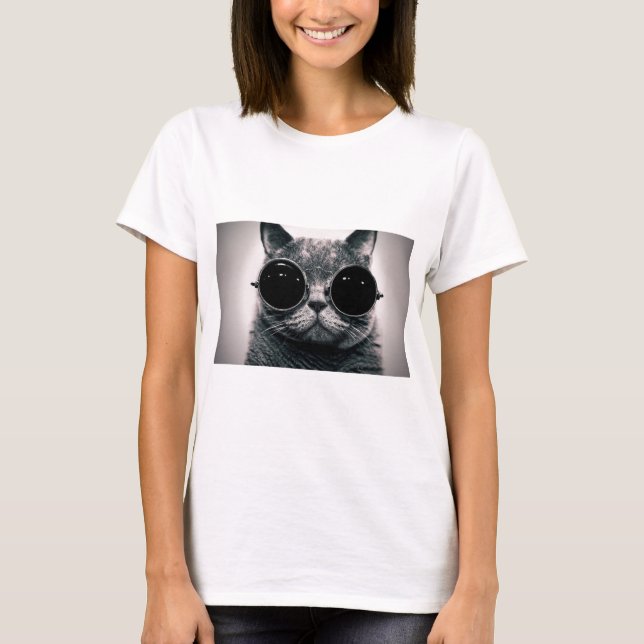 coola katt kool kat med solglasögon tröja (Framsida)
