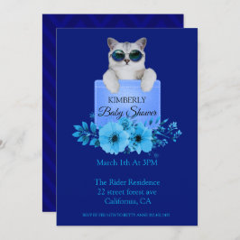 Coola Katt på babyskor Inbjudningar