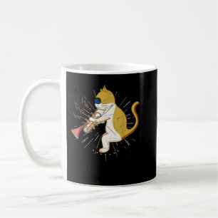 Coola Katt som spelar upp Clarinet Design Hippy Hi Kaffemugg