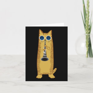 Coola Katt som spelar upp Clarinet Design Hippy Hi Kort