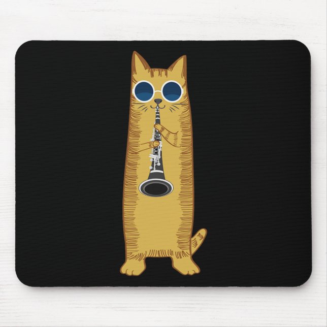 Coola Katt som spelar upp Clarinet Design Hippy Hi Musmatta (Framsidan)