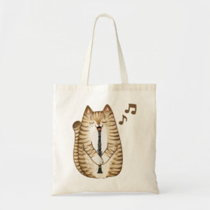 Coola Katt som spelar upp Clarinet Design Hippy Hi Tygkasse