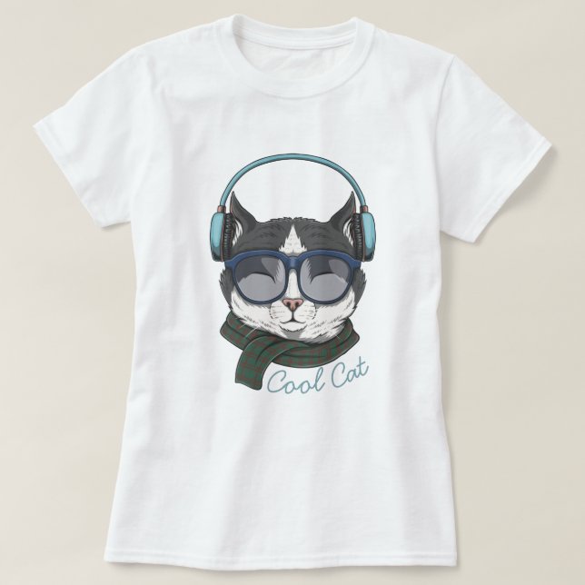 Coola Katt T Shirt (Design framsida)