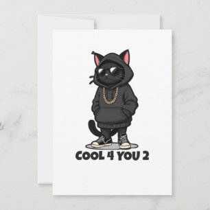 Coola katt-tröjor – Rolig streetwear kattdesign "C Anteckningskort