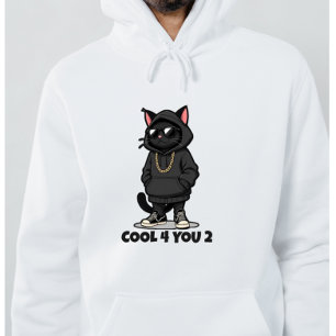 Coola katt-tröjor – Rolig streetwear kattdesign "C Hoodie