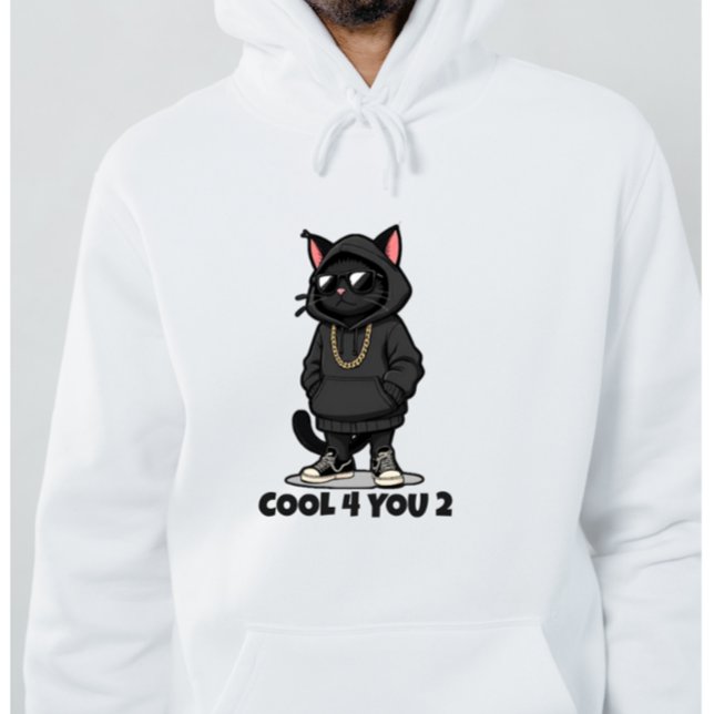 Coola katt-tröjor – Rolig streetwear kattdesign "C Hoodie (Skapare uppladdad)