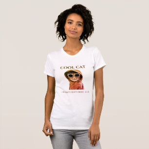 Coola Katt ursprunglig logotyp - nedfläckad före T Shirt