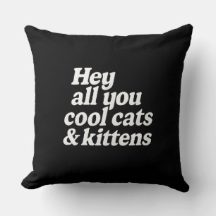Coola katter & kattungar Retro Grafisk Kudd Kudde