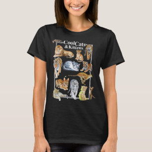 Coola Katter och kittens Tiger Lejon Leopard-Kattd T Shirt