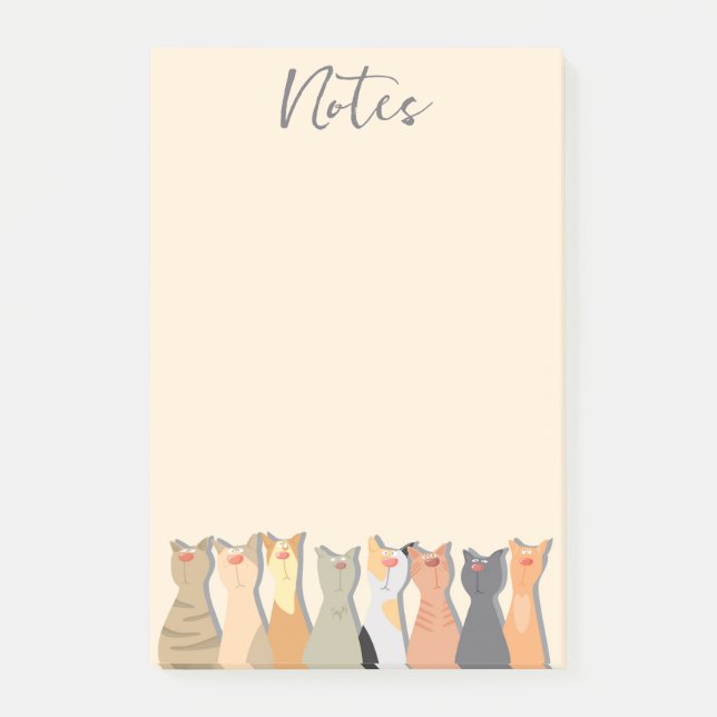 Coola katter post-it block (Framsida)