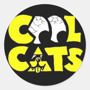coola-katter-x runt klistermärke