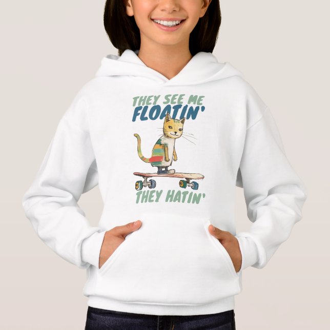 Coola kattkattbatt de roliga. t shirt (Framsida)