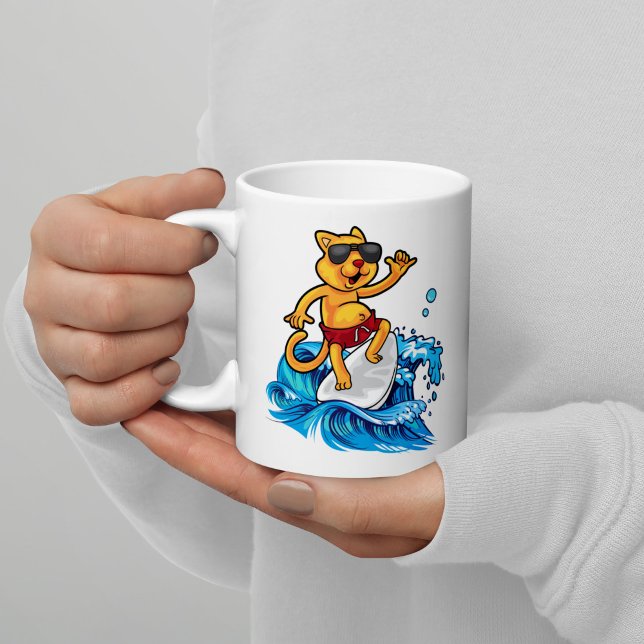 Coola kattsurfare kaffemugg (Skapare uppladdad)