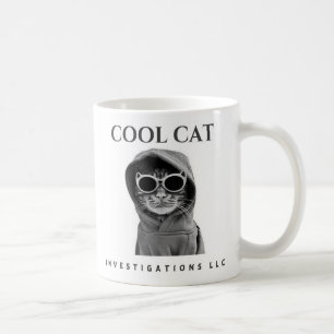 Coola Kattundersökningar LLC mugg (svartvitt)