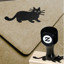 Coola Kattunge | Black Cat Rubber Frimärke Stämpel