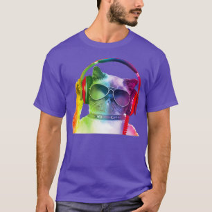 Coola Kattunge DJ Music Electro Party Graphic Mana T Shirt
