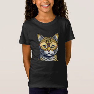 Coola Kattunge med glasögon T Shirt