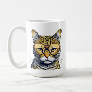 Coola Kattunge med Personligen Glass Kaffemugg
