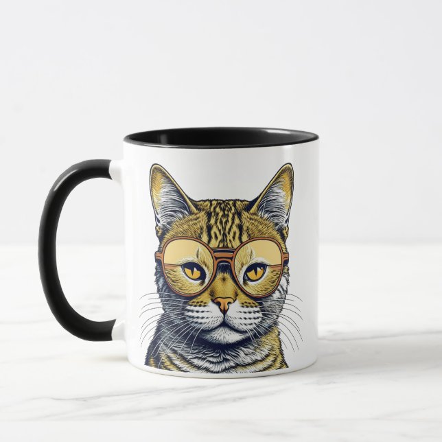 Coola Kattunge med Personligen Glass Mugg (Vänster)