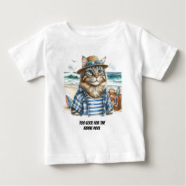 Coola Kattunge vid stranden T Shirt
