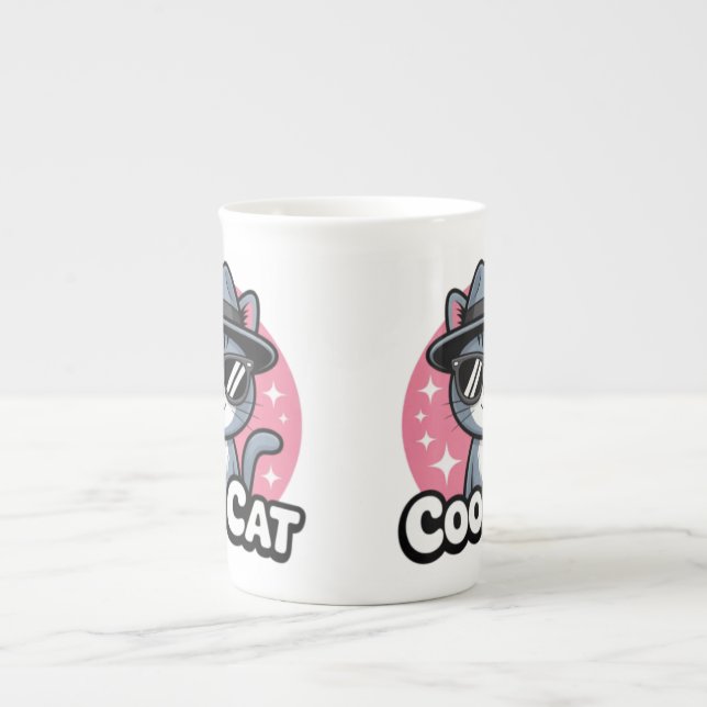 Coola Kattvibbar Benporslin Mugg (Framsidan)