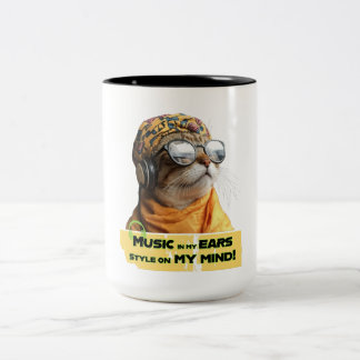 Coola Kattvibbar Två-Tonad Mugg