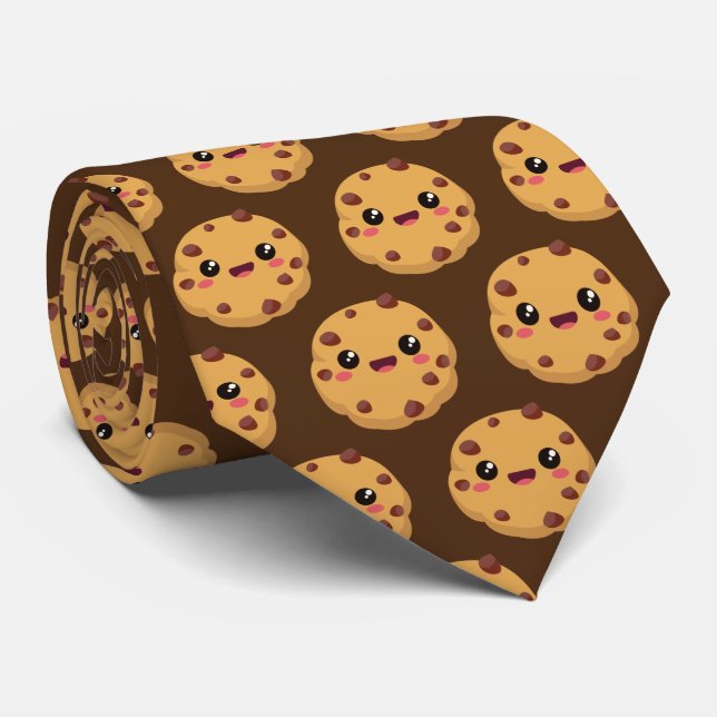 coola Kawaii-chokladkakan chip tiled mönster Slips (Rullad)