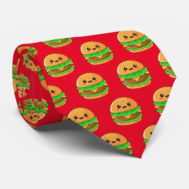 coola Kawaii hamburger tiled mönster Slips (Rullad)