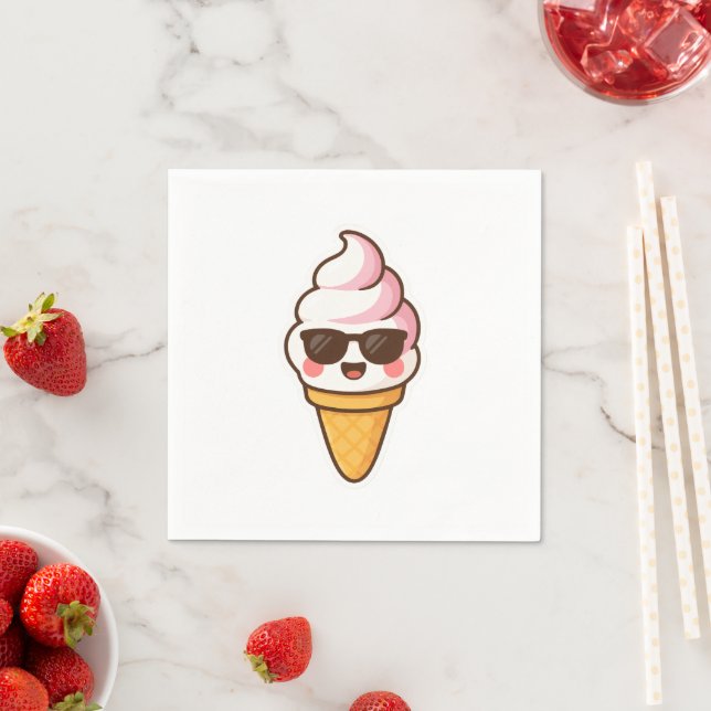 Coola Kawaii Ice Cream Pappersservett (Insitu)