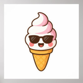 Coola Kawaii Ice Cream Poster