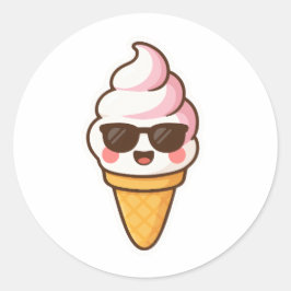 Coola Kawaii Ice Cream Runt Klistermärke