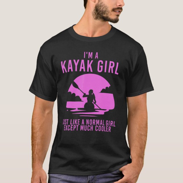 Coola Kayak for Women Girls Kayaker Canoe Kayaking T Shirt (Framsida)