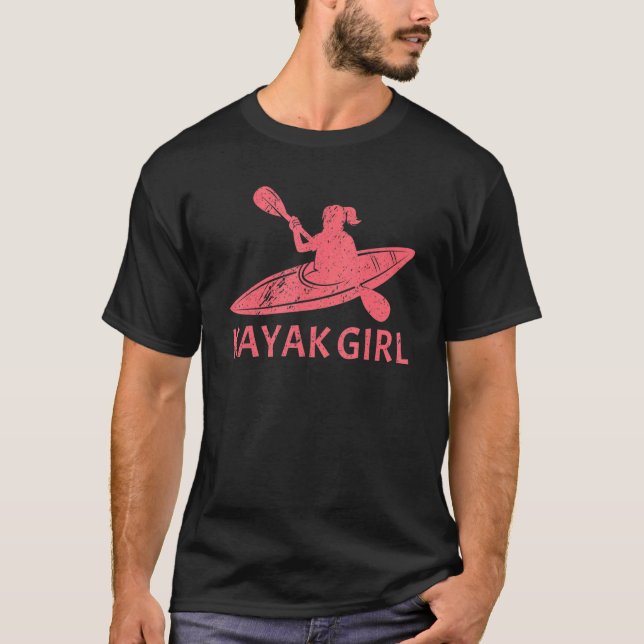 Coola Kayak för Women Girls Kayaking Kayak 1 T Shirt (Framsida)