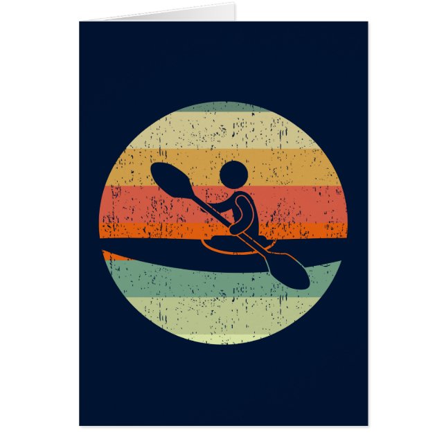 Coola Kayak Sunset Kayaking Card Hälsningskort (Framsidan)