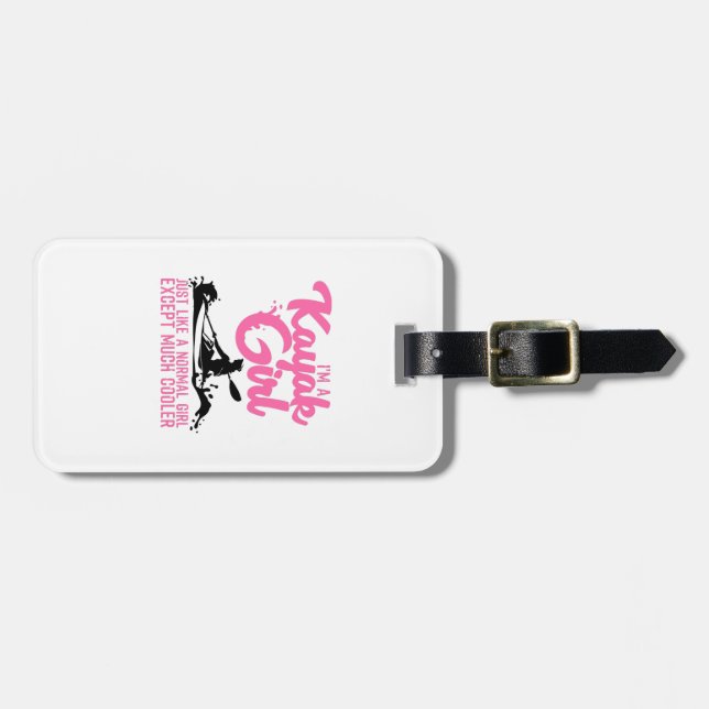 Coola Kayaking för kvinnor Kayak Girl Padd Bagagebricka (Horisontell Framsida)