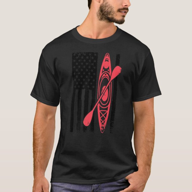 Coola Kayaking För manar Women Kayak Fishing USA A T Shirt (Framsida)