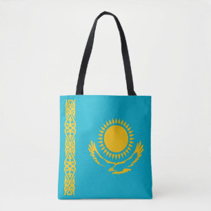 Coola Kazakstan Flagga Mode Tygkasse