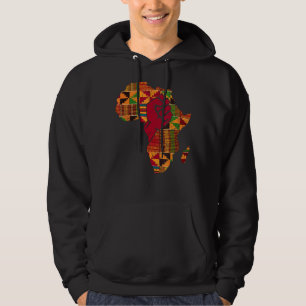 Coola Kente Trasa Art Manar Women Afrika Karta Bla Hoodie