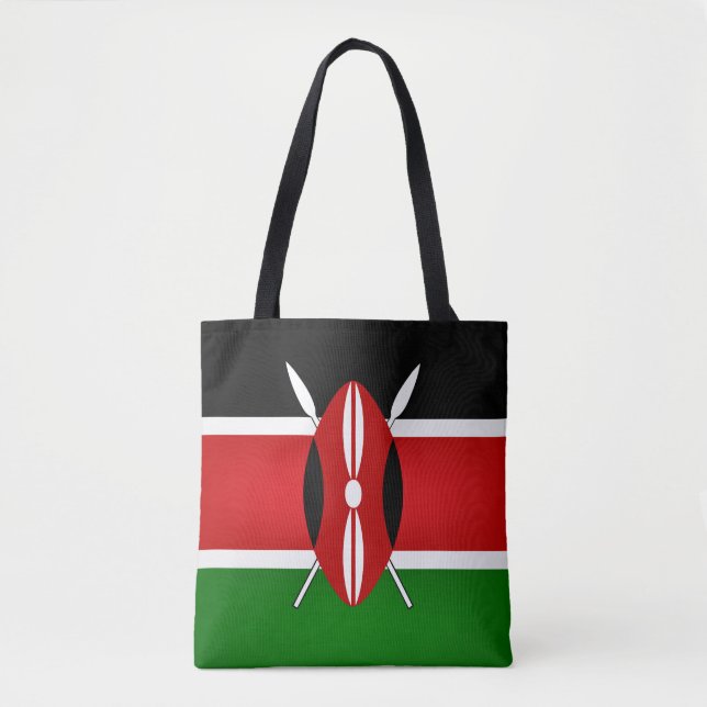 Coola Kenya Flagga Mode Tygkasse (Framsida)