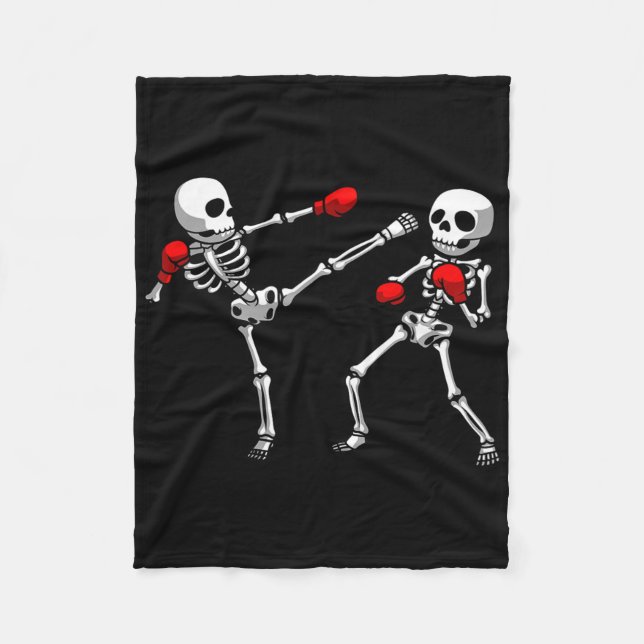 Coola Kickbox Design För manar Women Kickboxer Box Fleecefilt (Framsidan)