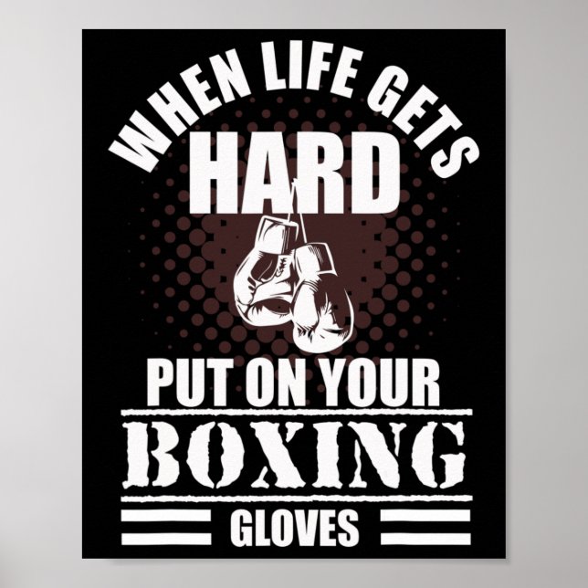 Coola kickboxnings- och boxningsfraser  poster (Framsidan)