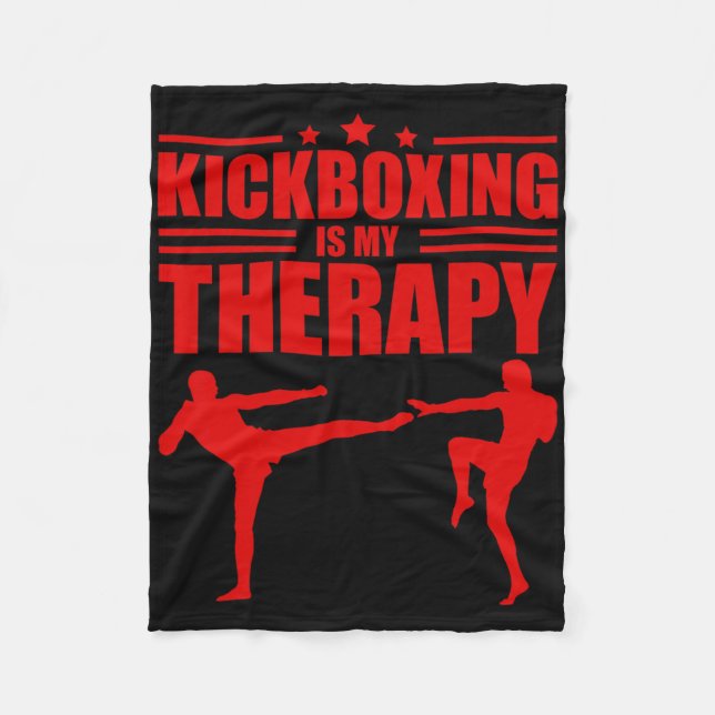 Coola kickboxningsövningar för män och kvinnor fleecefilt (Framsidan)