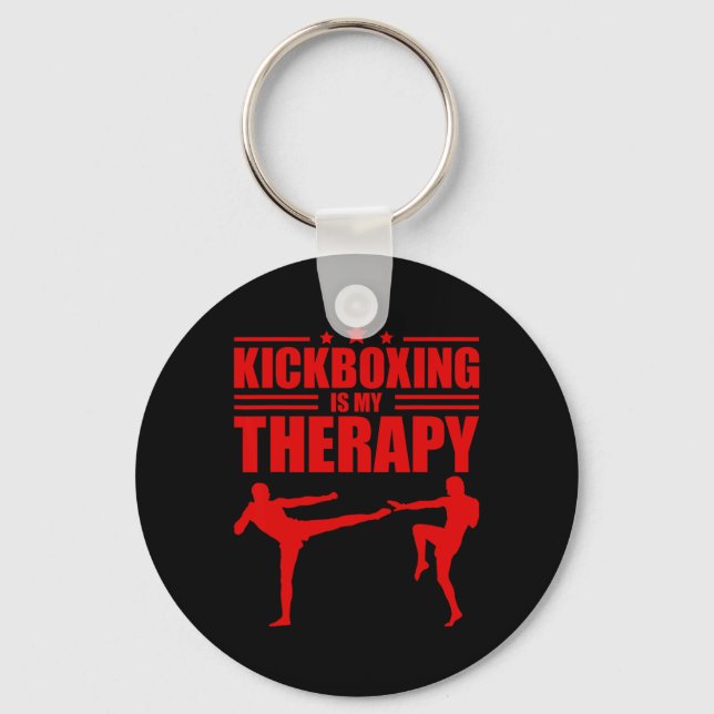 Coola kickboxningsövningar för män och kvinnor nyckelring (Framsida)